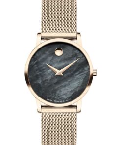 Museum Classic Black Mother of Pearl Dial Ladies Watch