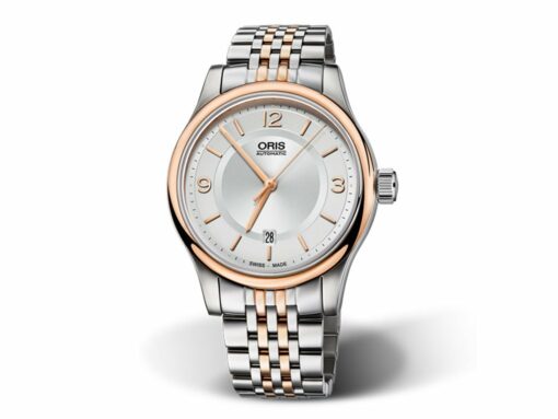 Classic Date Silver Dial Two-tone Stainless Steel Men's Watch