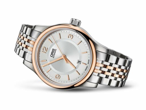 Classic Date Silver Dial Two-tone Stainless Steel Men's Watch