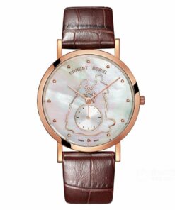 Mother of Pearl Dial Leather Men's Watch