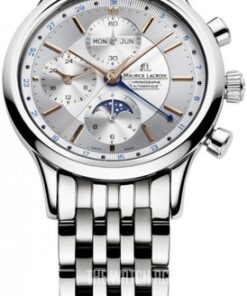 Les Classiques Phase de Lune Chronograph Silver Dial Automatic Men