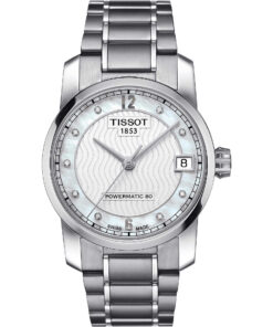 T-Classic Automatic Mother of Pearl Dial Titanium Ladies Watch