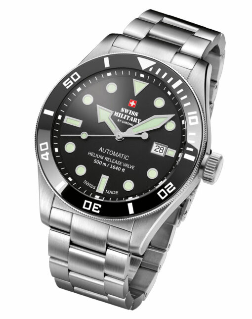 Swiss Military SMA34075.01.Swiss Made Mechanische Taucheruhr 500M